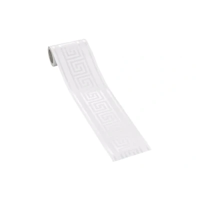 Image of A.S. Création Self Adhesive Border Only Borders Meander 5.00 m x 13 cm Metallic White Made in Germany 936471 93647 1, multi colour