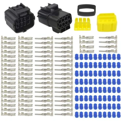 Image of WMYCONGCONG 3 Kits 8 Pin Way Waterproof Electrical Connector Plug for Car Automotive (8 Pin)
