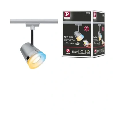 Image of Paulmann URail Cone, ZigBee, CCT, matt chrome