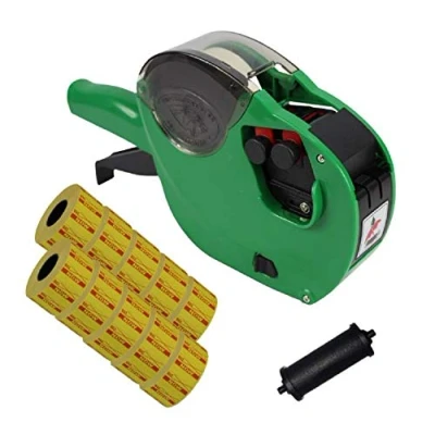 Image of Panther™ PL 2616 10/7 2 Line Pricing Gun Starter Pack with 10,000 Yellow Peelable &#039;was/Now&#039; Labels Red Text