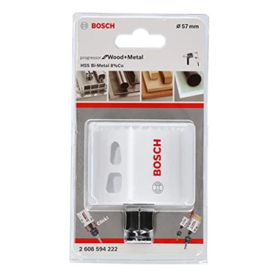 Image of BOSCH Bi Metal Hole Saw (for Wood and Metals, 8% Cobalt Alloy, Progressive Tooth Design, Ø 57 mm, Accessory Drills)