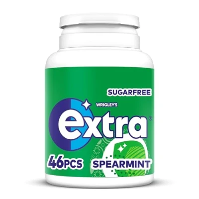 Image of Extra Spearmint Sugarfree Chewing Gum Bottle 46 Pieces