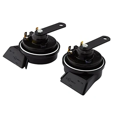 Image of HELLA Trumpet HORN ESSENTIAL TE22 SET 12V 110dB(A) Frequency range from: 400Hz to: 500Hz High Tone/Low Tone Electric Flat Plug in Connector 3FH 007 728 831