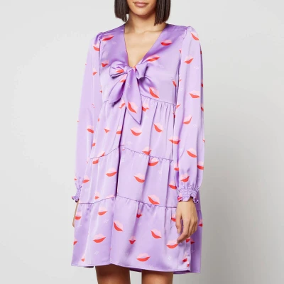 Image of CRAS Rachelcras Printed Satin Dress EU 34/UK 6