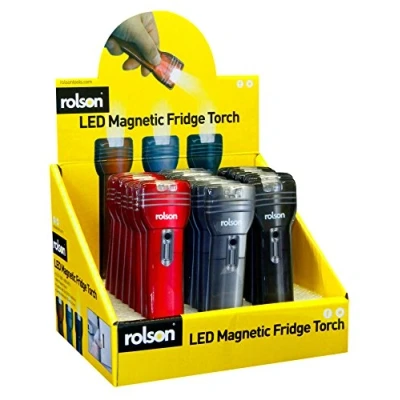 Image of Rolson 61593 Fridge Magnet Torch, Black
