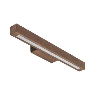 Image of TK Lighting LED wooden wall light Teo, walnut, 46 cm, 3000 K