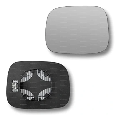 Image of Less4spares Replacement Wing Mirror Glass Left Compatible with Volvo XC90 2007 2014 CLIP ON Passnager Near Side N/S Heated Convex