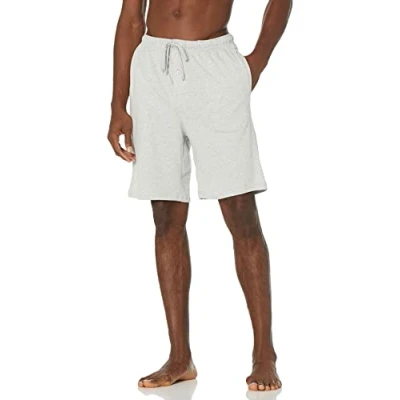 Image of Amazon Essentials Men&#039;s 23 cm Knitted Pyjama Shorts (Available in Big &amp; Tall), Light Grey Heather, XXL