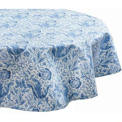 Image of William Morris Blue Compton 132 x 228cm Fabric Tablecloth