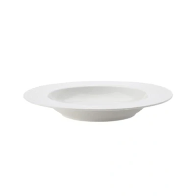 Image of Maxwell &amp; Williams White Basics Diamonds Soup Bowl, Wide Rim, Porcelain, White, 22.5 cm,1 count