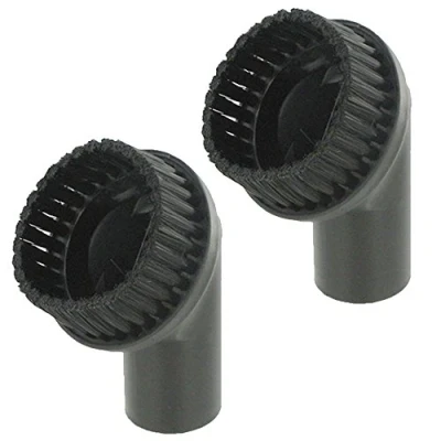 Image of SPARES2GO Round Dusting Brush Tool for Karcher Vacuum Cleaners (35mm, Pack of 2)