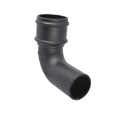 Image of Saint Gobain Classical Cast Iron Downpipe 92.5dg Bend 100mm Black Pam Building Products