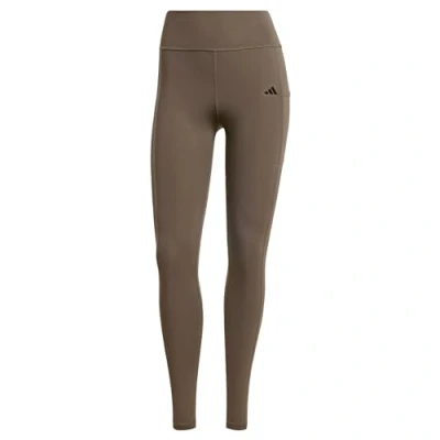 Image of adidas Performance Optime Fulllength Leggings, Women&#039;s, Size: Large, Shadow olive