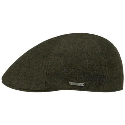 Image of Stetson Texas Wool Gatsby Cap Men Flat caps Ivy hat Duckbill with Peak, Lining, Lining Winter Autumn XXL (62 63 cm) Olive