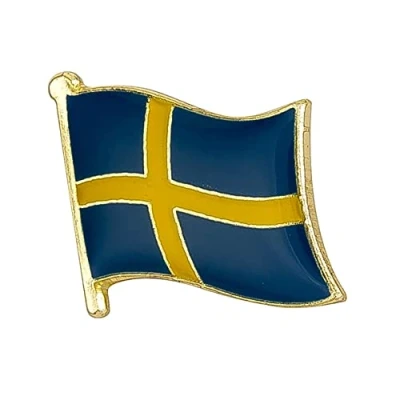 Image of Sweden Swedish National Flag Metal Enamel Pin Badge Lapel