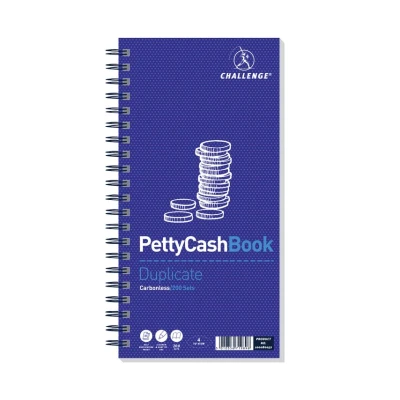 Image of Challenge Duplicate Petty Cash Book, Carbonless, 200 Pages, 1 pack (280 x 141 mm)