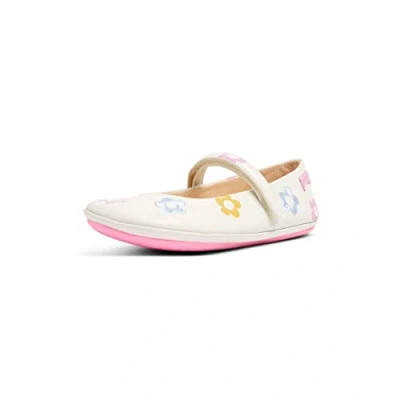 Image of Camper TWS KIDS Ankle strap ballet pumps for kids, Size: 2, White natural Leather