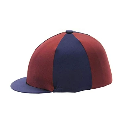 Image of Hy Navy and Burgundy Riding Hat Silk Cover