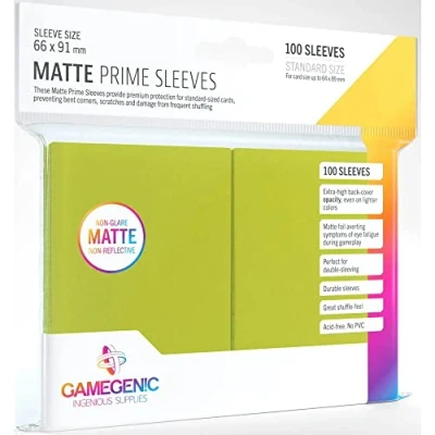 Image of Gamegenic GGS11034ML Matte Prime Sleeves (100 Pack), Lime