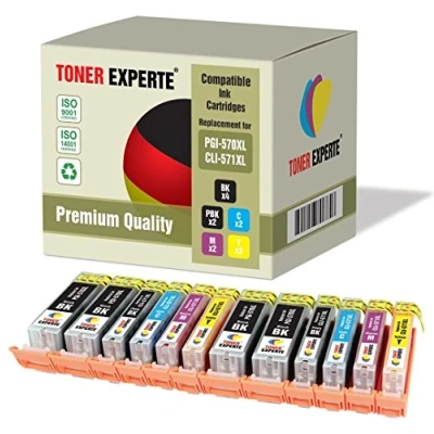 Image of TONER EXPERTE 12 XL Compatible PGI 570XL CLI 571XL Premium Ink Cartridges for Pixma MG5750 MG5751 MG5752 MG5753 MG6850 MG6851 MG6852 MG6853 MG7750 TS5050 TS5051 TS5053 TS6050 TS6051 TS6052