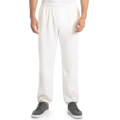 Image of Fruit of the Loom Men&#039;s Eversoft Sweathose aus Fleece, Elastische Unterseite, mit Taschen, Entspannte Passform, Feuchtigkeitstransport, Atmungsaktiv Track Pants, Elastic Bottom White, 4XL
