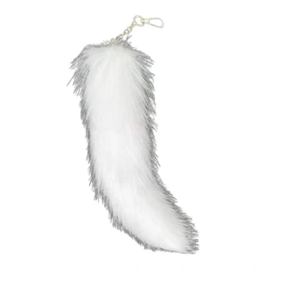 Image of HENANX 30cm Foxes Tail Keychain Charm Plush Animal Keyring Pendant Car Key Chains Ornaments For Handbag Decoration