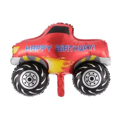 Image of Zebra Balloons Monster Truck Vehicle Foil Balloon, 77cm/30inch