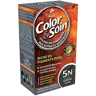 Image of Les 3 Chênes Color &amp; Soin Permanent Care Light Chestnut: 5N