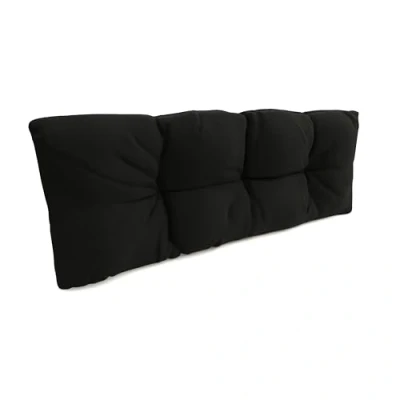 Image of POKAR Euro Pallet Quilted Pillow 1x Back Cushion 120 x 40cm, Garden Pillows, Sofa Bench Furniture, Patio, Without Pallets, Black