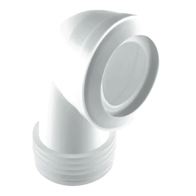 Image of McAlpine MAC 8 90 Degree Bend MACFIT WC Connector Standard Length, White