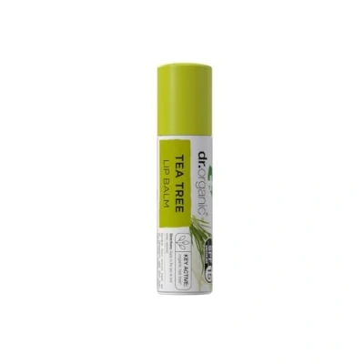 Image of Dr Organic Tea Tree Lip Balm, Moisturising, SPF 15, Mens, Womens, Natural, Vegetarian, Cruelty Free, Paraben &amp; SLS Recycled Recyclable, Organic, 5.7ml, Packaging may vary