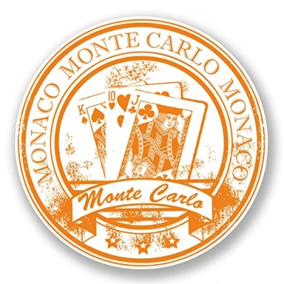 Image of 2 x 10cm Monaco Monte Carlo Vinyl Sticker Laptop Car Travel Luggage Tag #5938 (10cm 10cm)