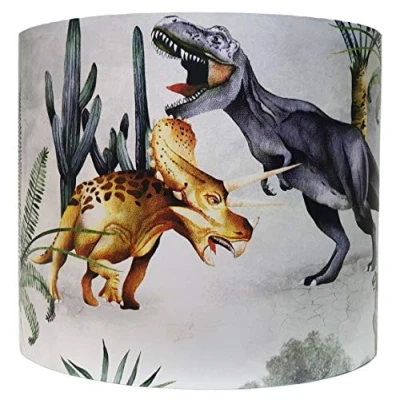 Image of Dinosaur Lampshade for Ceiling Light Shade Dino Kingdom Kids Bedroom Nursery Accessories Gifts (10&quot;)