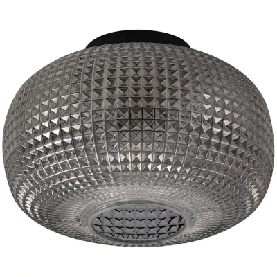 Image of Lindby Hildur ceiling light, Ø 25 cm, smoky grey, glass