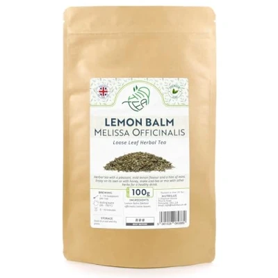 Image of Lemon Balm Melissa Officinalis Loose Leaf Herbal Tea Stress &amp; Anxiety Sleep Metabolism (100g)