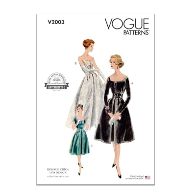 Image of Vogue V2003U5 Misses&#039; Dress and Petticoat U5 (16 18 20 22 24)