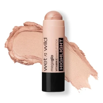 Image of Wet n Wild, Mega Glo Vitamin E Makeup Stick, Multipurpose Highlighter and Bronzer Stick for Eyes, Cheeks Lips, with Buildable Blendable Formula, Glitzed Spell