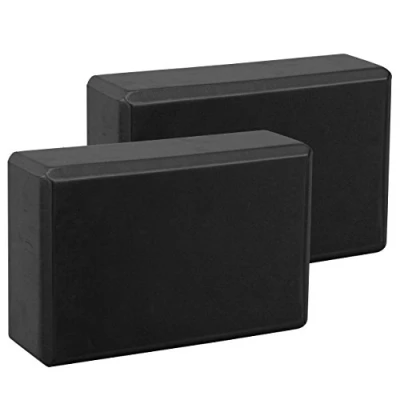 Image of EXERZ Yoga Blocks 2 pack EVA Foam Exercise Workout Fitness Bricks, Pilates Stretch Handstand Non Slip Gym (Purple 2pcs)