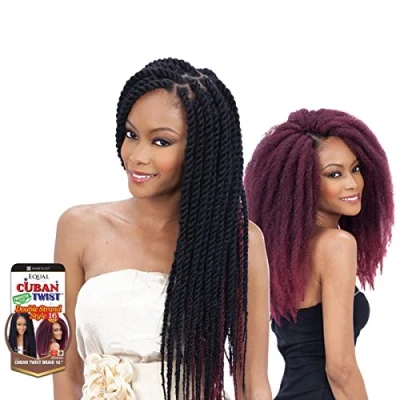 Image of Freetress Equal Synthetic Hair Braids Havana Twist Style Cuban 41cm (99J), , 99J