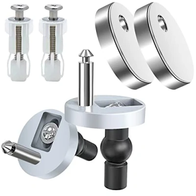 Image of Toilet Seat Hinges Screws， Bolts Seats Fittings Fix Expanding Rubber Top Nuts Screws Universal Lid Replacement Parts Kit（3 kinds ）