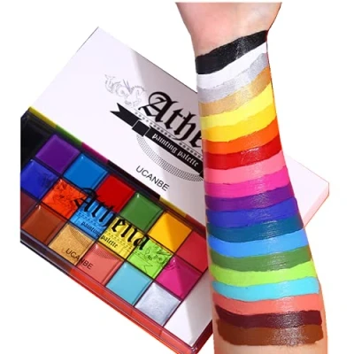 Image of 20 Colors Face Body Painting Oil, Safe for Kids/Adult Flash Tattoo Art, Halloween Party Makeup Fancy Dress Professional Beauty Palette
