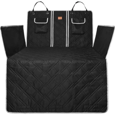 Image of AMZPET 4 in 1 Dog Car Boot Cover Protector for Dogs Liners Waterproof Heavy Duty Guard Universal Seat (59x127x100 cm)