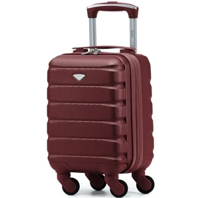 Image of Flight Knight Lightweight 4 Wheel ABS Hard Case Suitcases Cabin Carry On Hand Luggage Approved for Over 100 Airlines Including British Airways, easyJet &amp; Maximum Size Ryanair 40x20x25cm