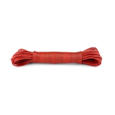 Image of IDEA HOME Washing Line Rope 20m Clothes Lines for Outside Heavy Duty Plastic Outdoor Robust made of Polyester Core and Coating, Red