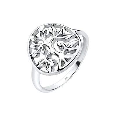 Image of Elli Women&#039;s 925 Sterling Silver Tree of Life Ring, Size N