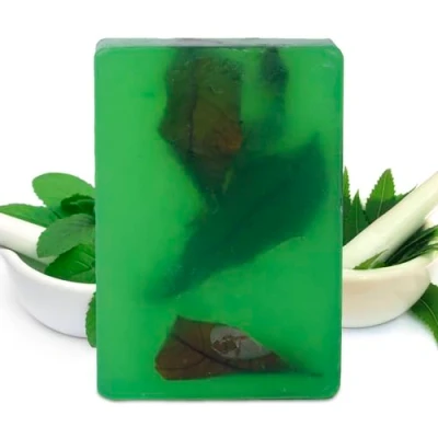 Image of SVATV Soap Neem &amp; Tulsi Best Exfoliating Bar, Traditional Ayurvedic Herbal For All Skin Type 125 Grams