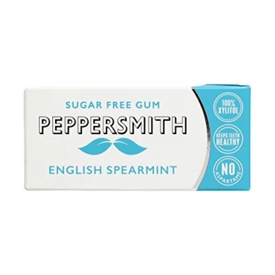 Image of PEPPERSMITH Spearmint Sugar Free Gum 15g (Pack of 24)