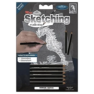 Image of Royal Brush Mini Sketching Made Easy Kit, 5 by 7 Inch, Sea Horse