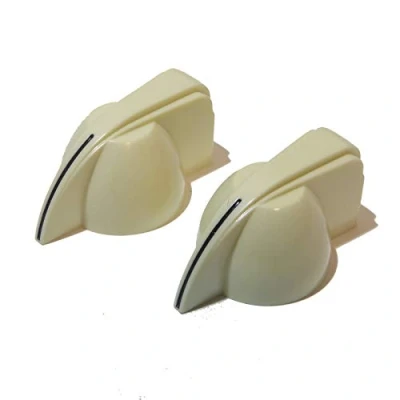 Image of Vintage Bakelite chicken head guitar/amplifier knobs 2x Ivory tone or volume