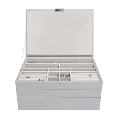Image of Stackers Pebble Grey Supersize Jewellery Box Set of 3